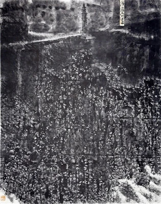 Ink painting mainly uses rice paper