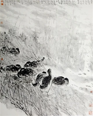 The composition and artistic conception of ink painting